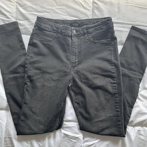 High-Waisted Black Jeans